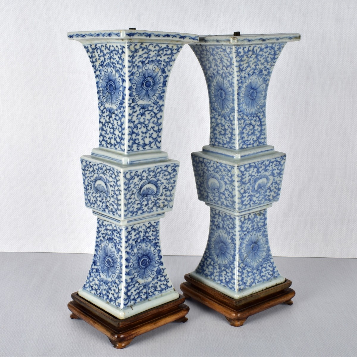 Pair of Chinese Blue and White Vases