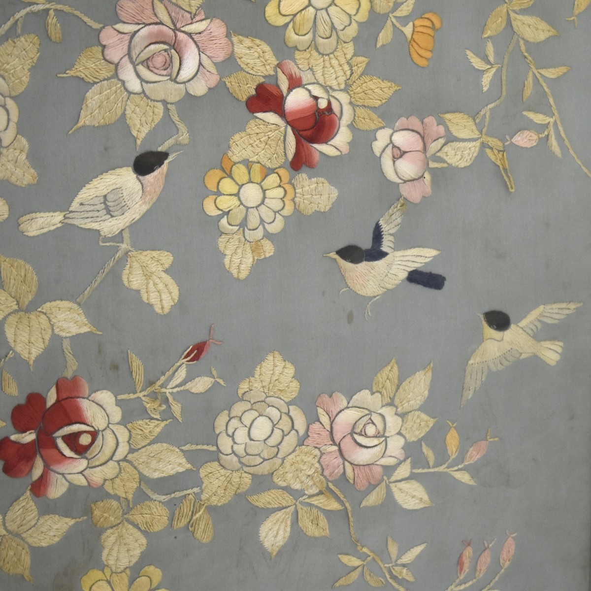 Antique Asian Embroidered Panel