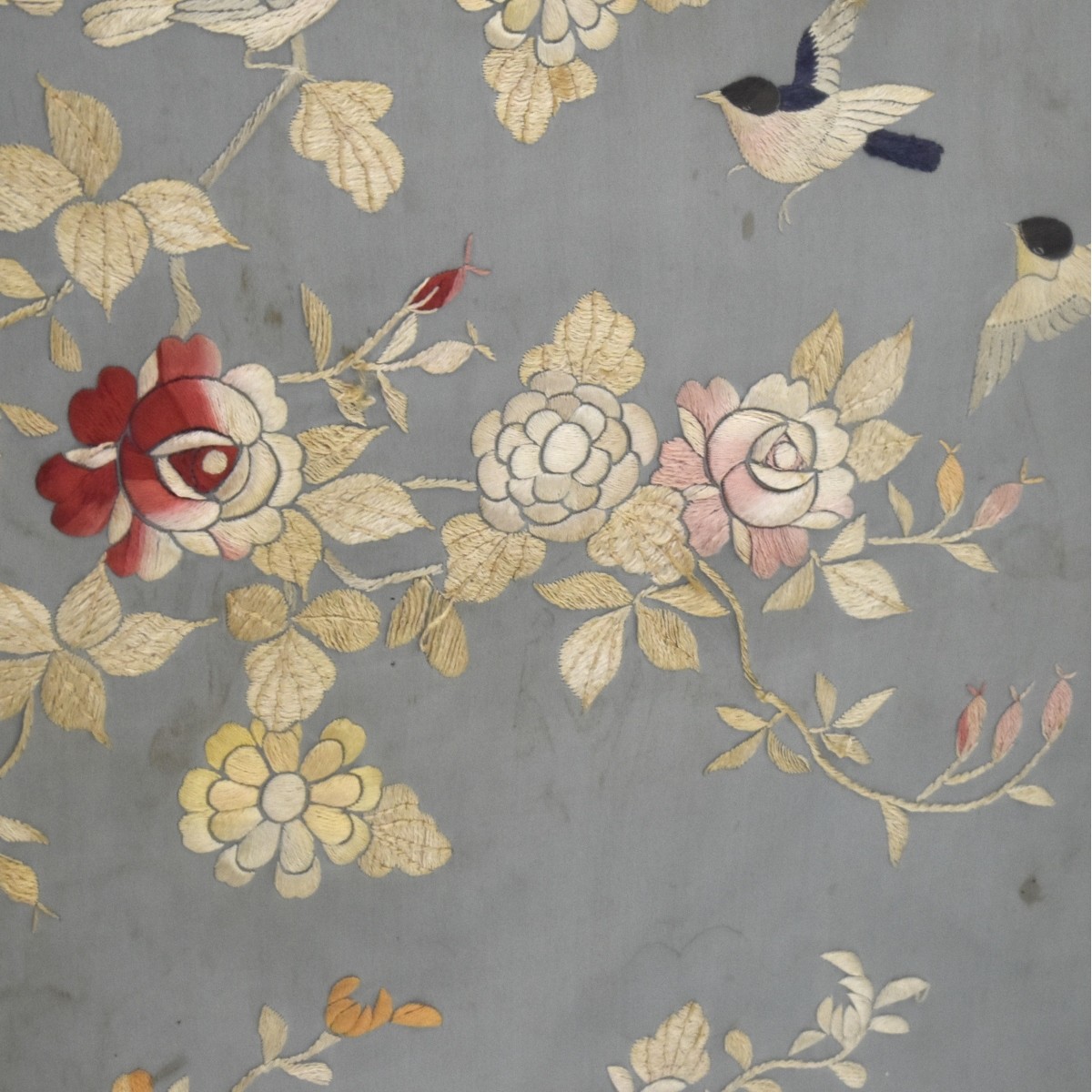 Antique Asian Embroidered Panel