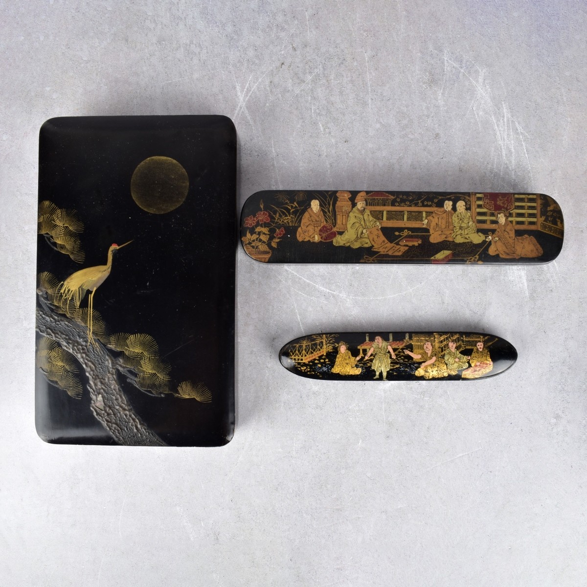 Antique Japanese Lacquered Boxes
