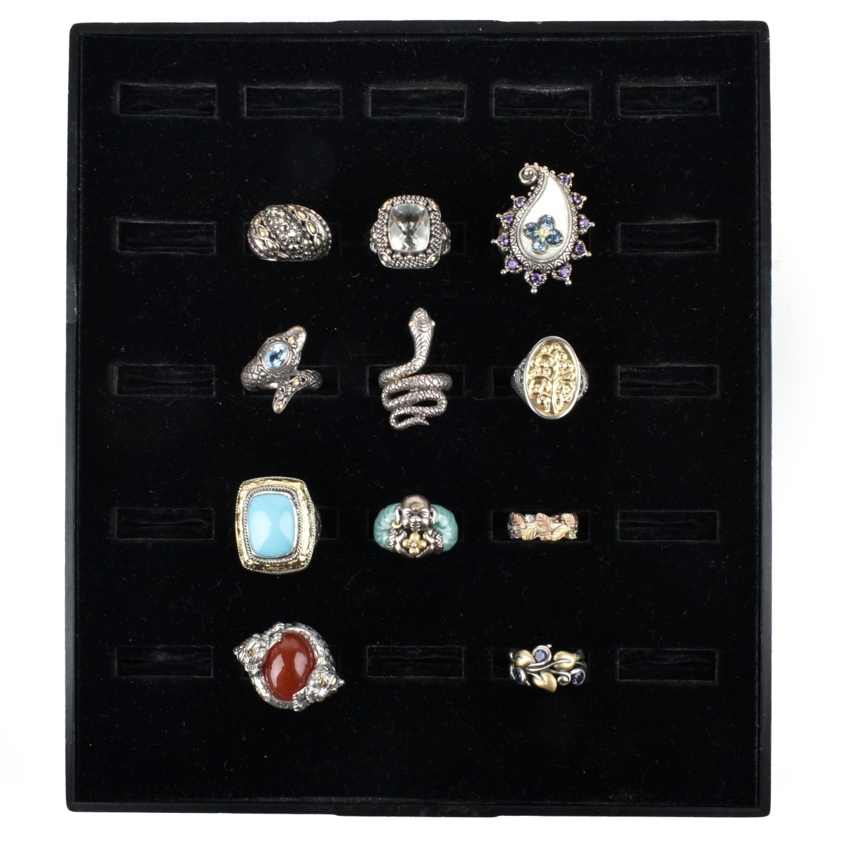 Silver and Gold Fashion Rings