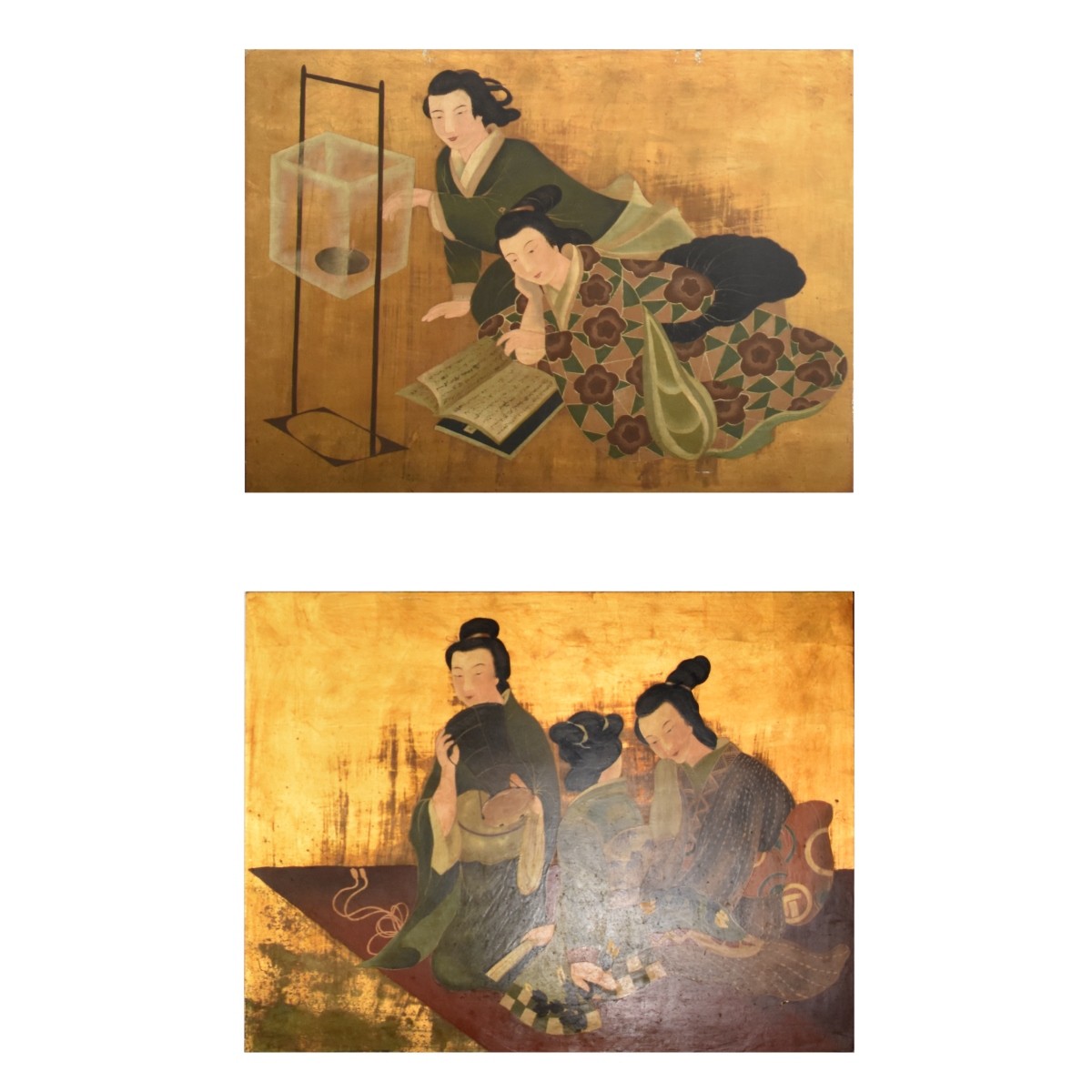Pair of Japanese Wall Hanging Panels