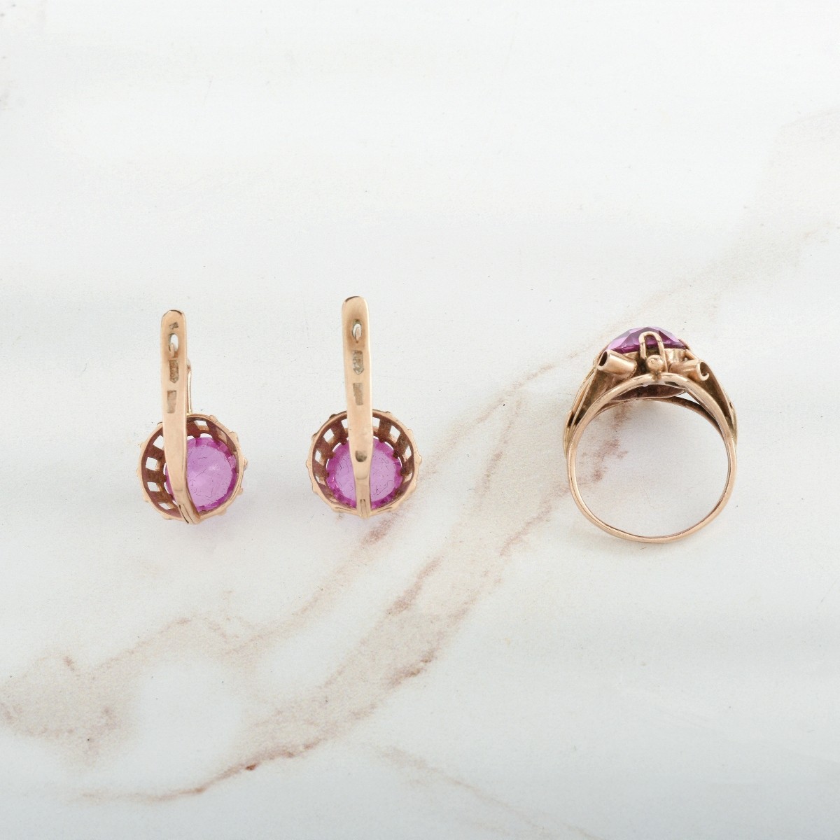 Topaz and 14K Ring and Earrings