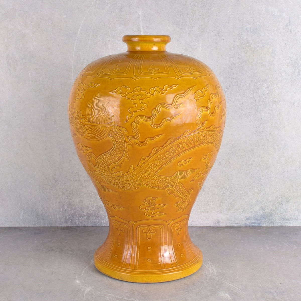 Chinese Yellow Glazed Porcelain Vase