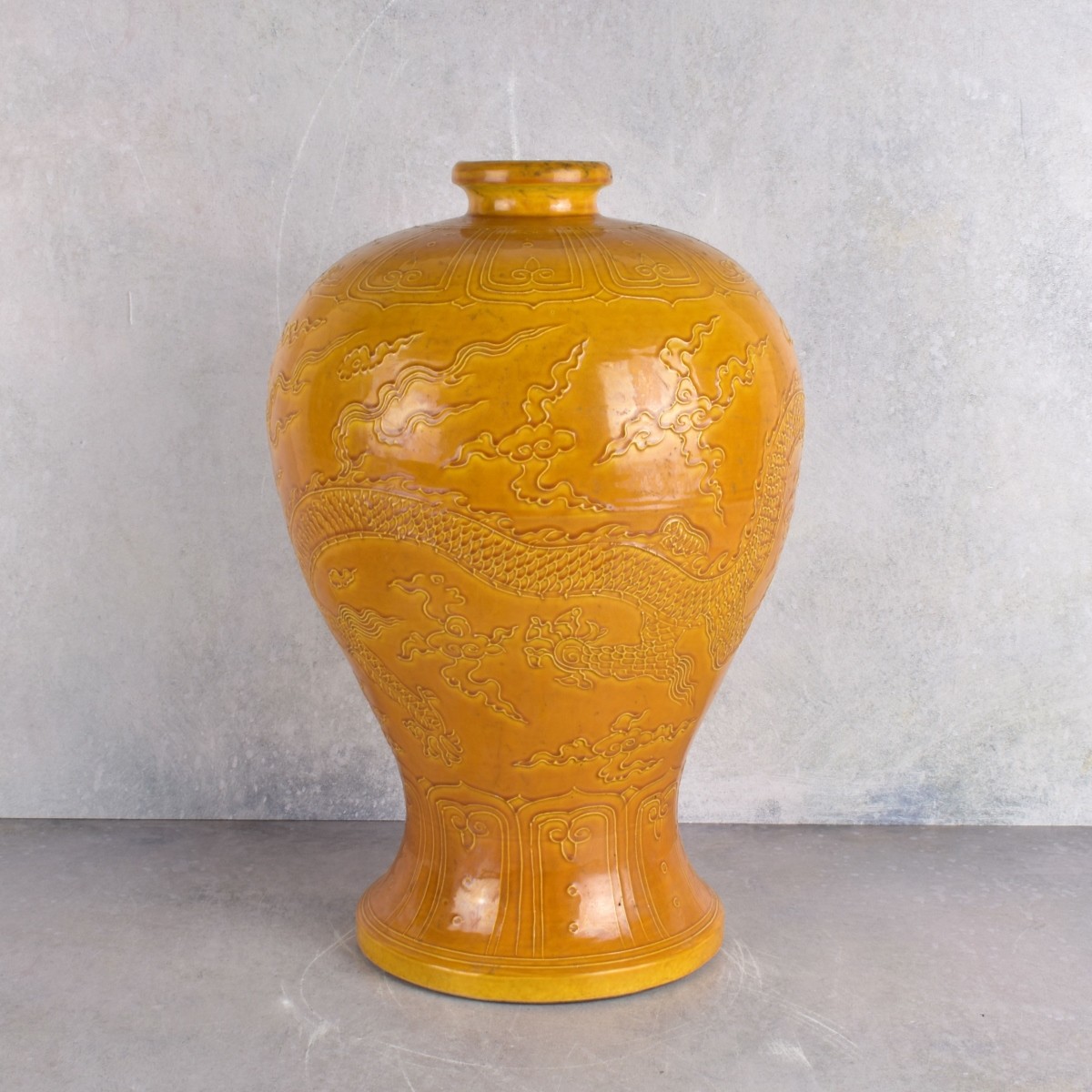 Chinese Yellow Glazed Porcelain Vase