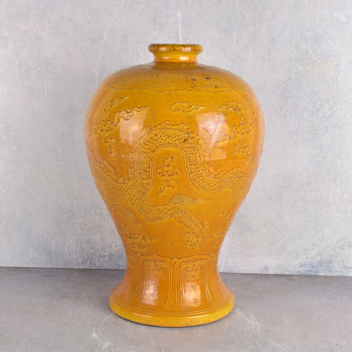 Chinese Yellow Glazed Porcelain Vase