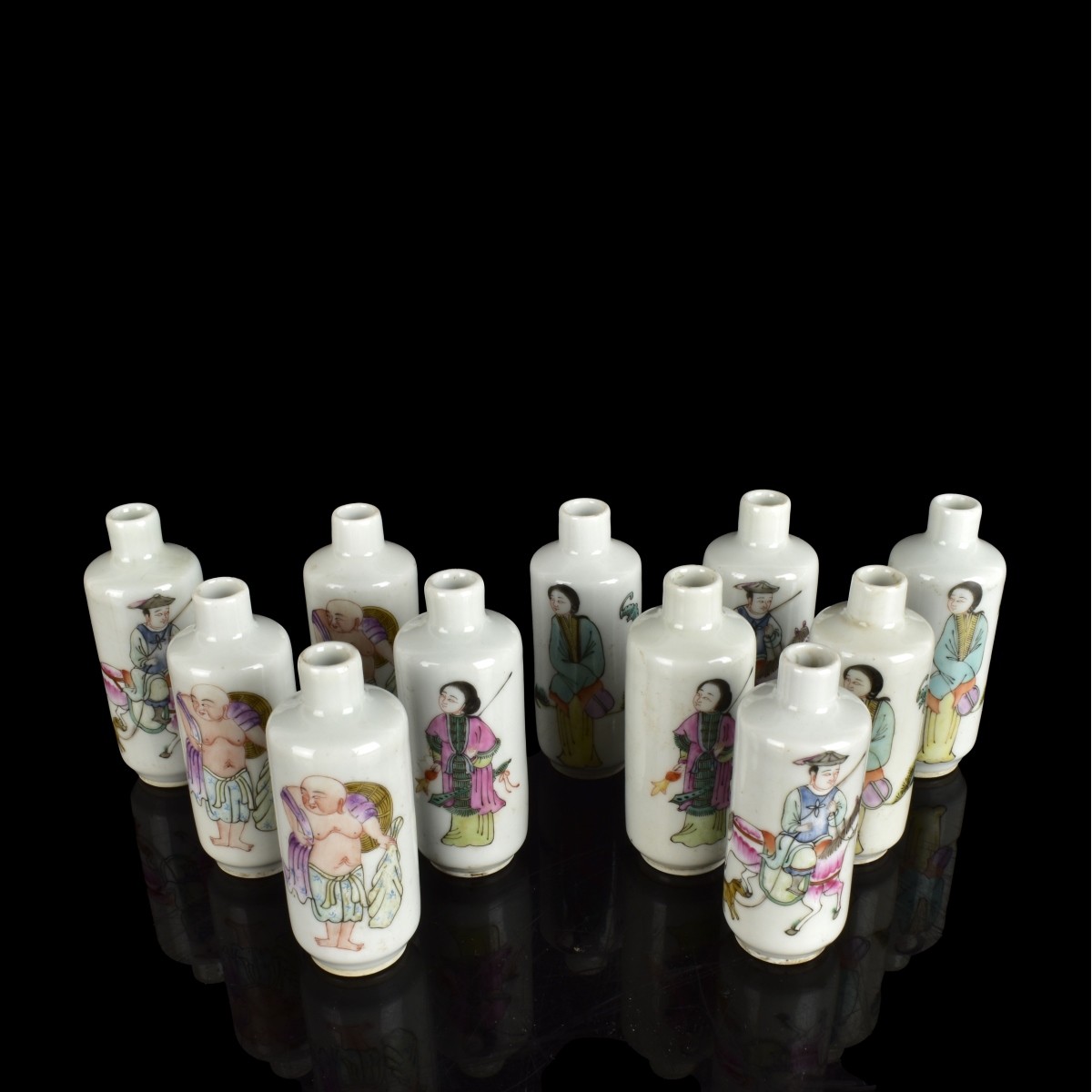 Modern Chinese Porcelain Miniature Vases