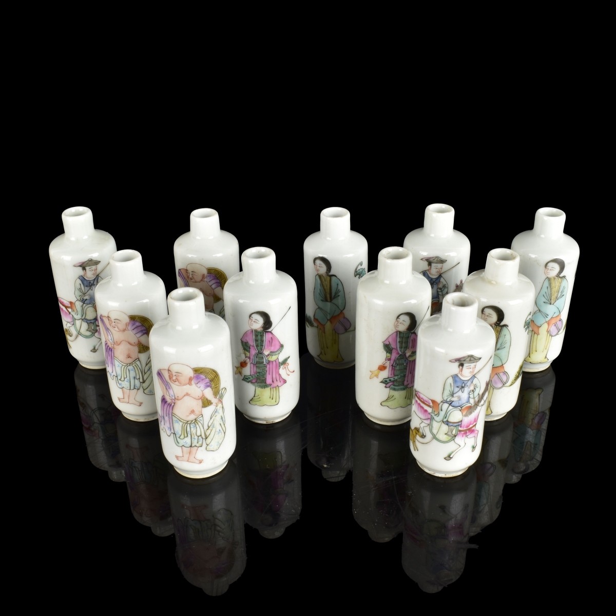 Modern Chinese Porcelain Miniature Vases