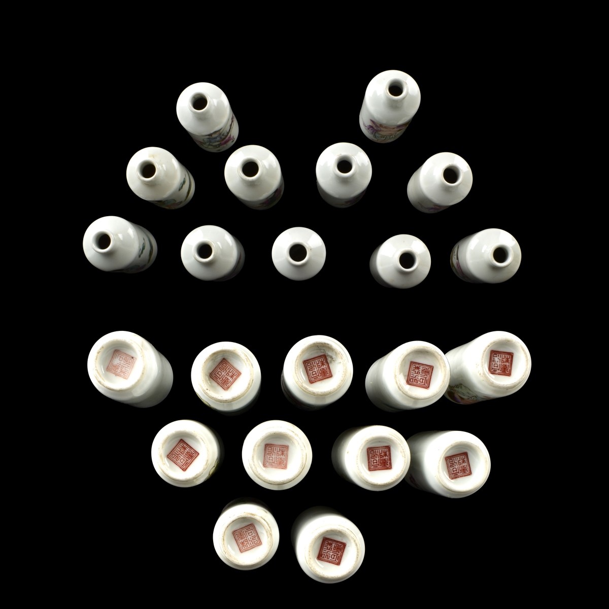 Modern Chinese Porcelain Miniature Vases