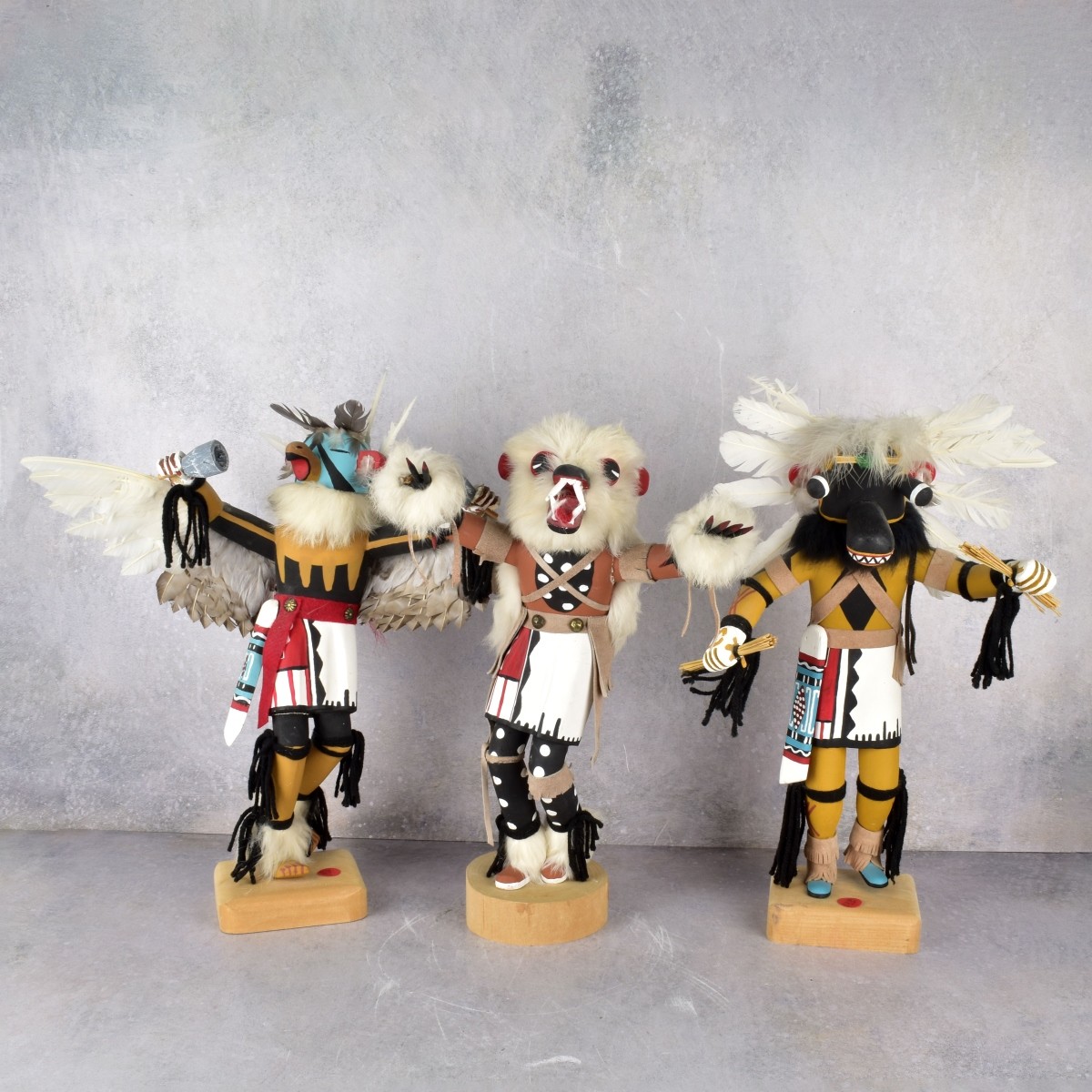 Vintage Native American Hopi Kachina Carved Wood D