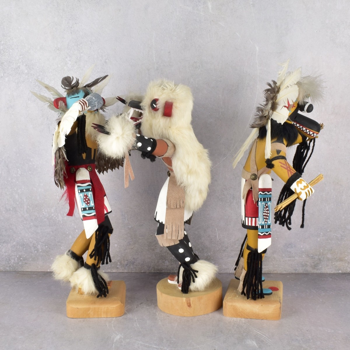 Vintage Native American Hopi Kachina Carved Wood D