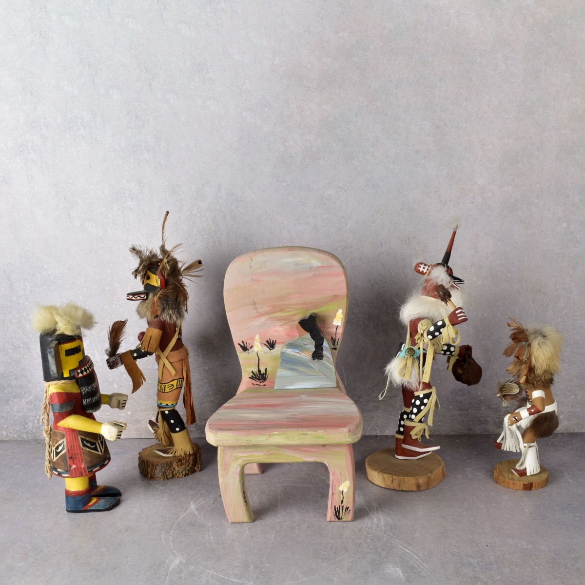 Vintage Native American Hopi Kachina Carved Dolls