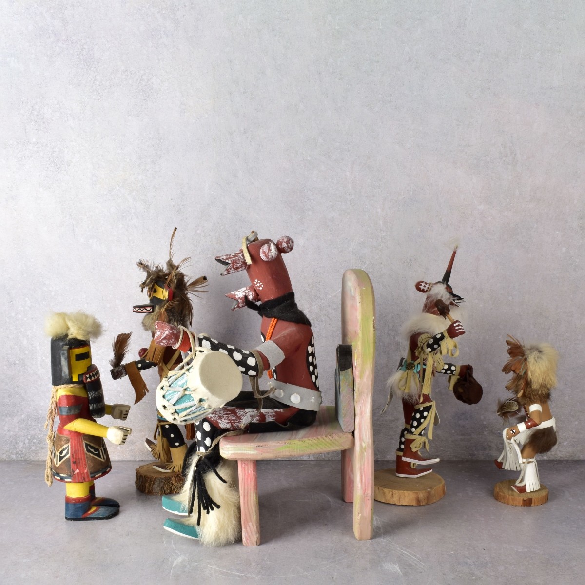 Vintage Native American Hopi Kachina Carved Dolls