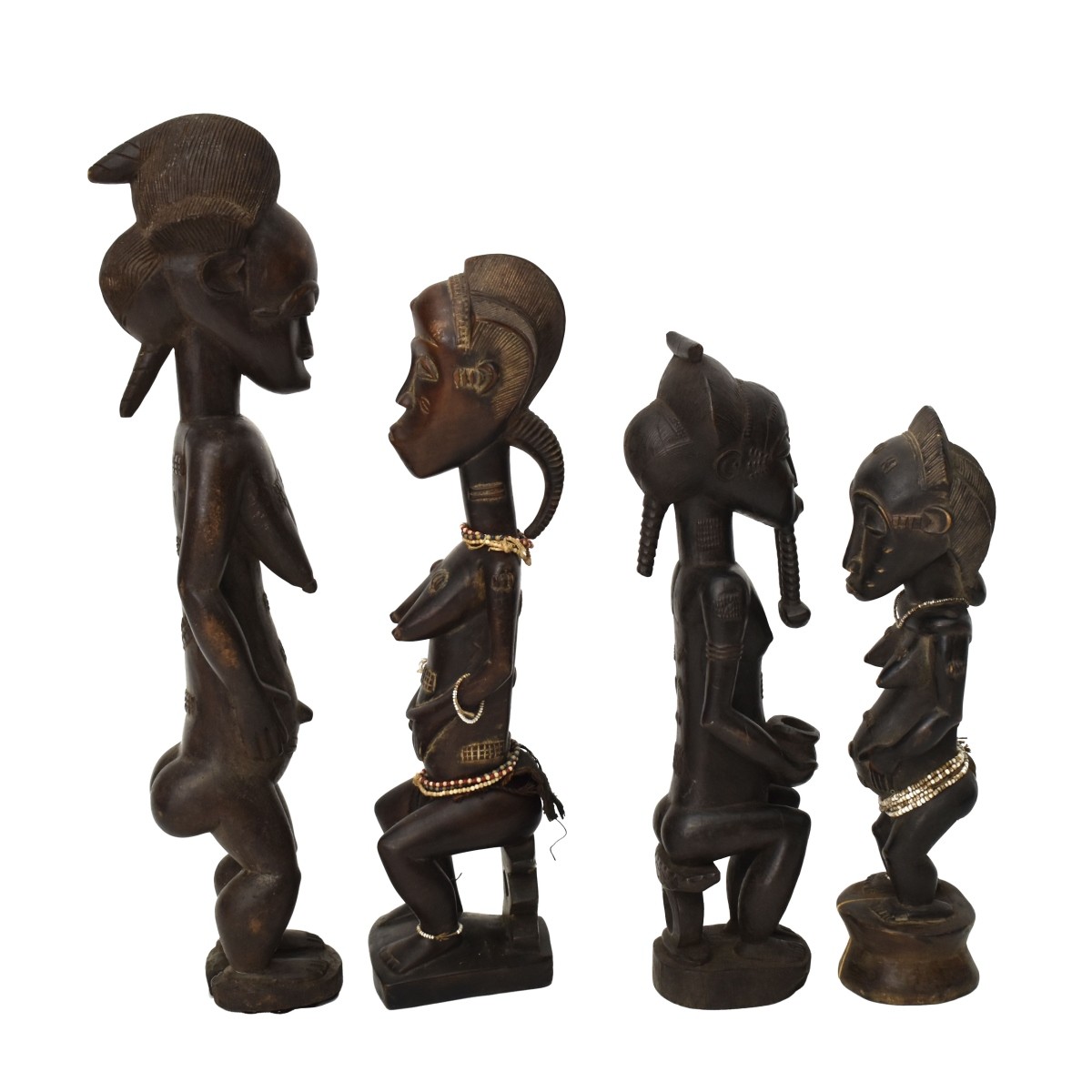 Vintage Carved African Tribal Maternity Figures