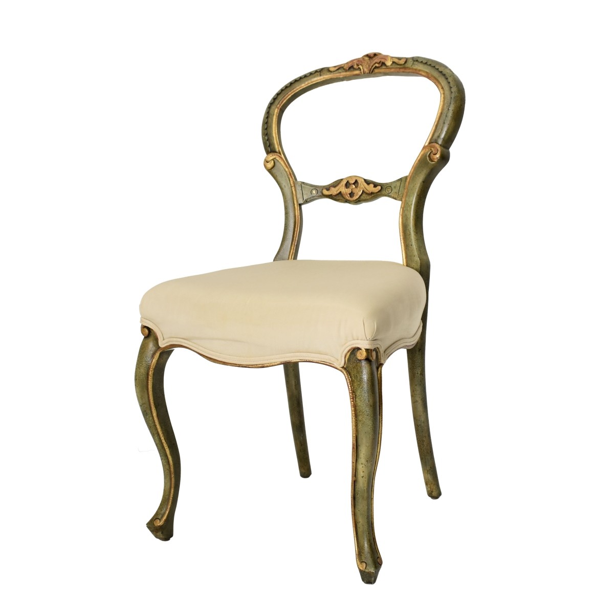Gilt and Painted Wood Chair