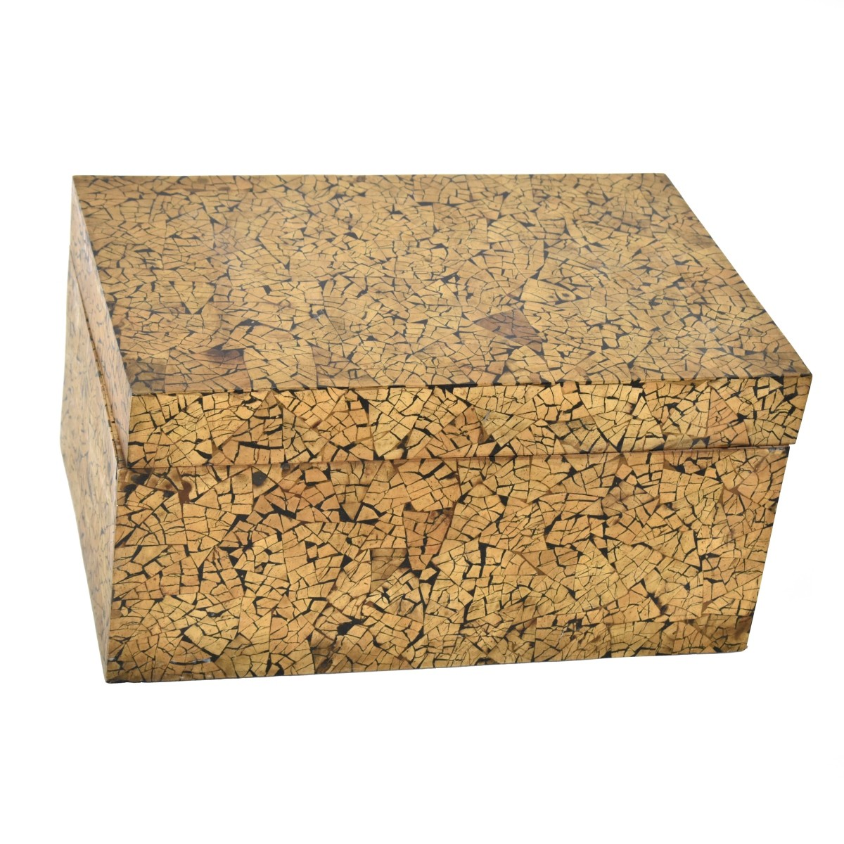 Vintage Painted Teak Storage Box