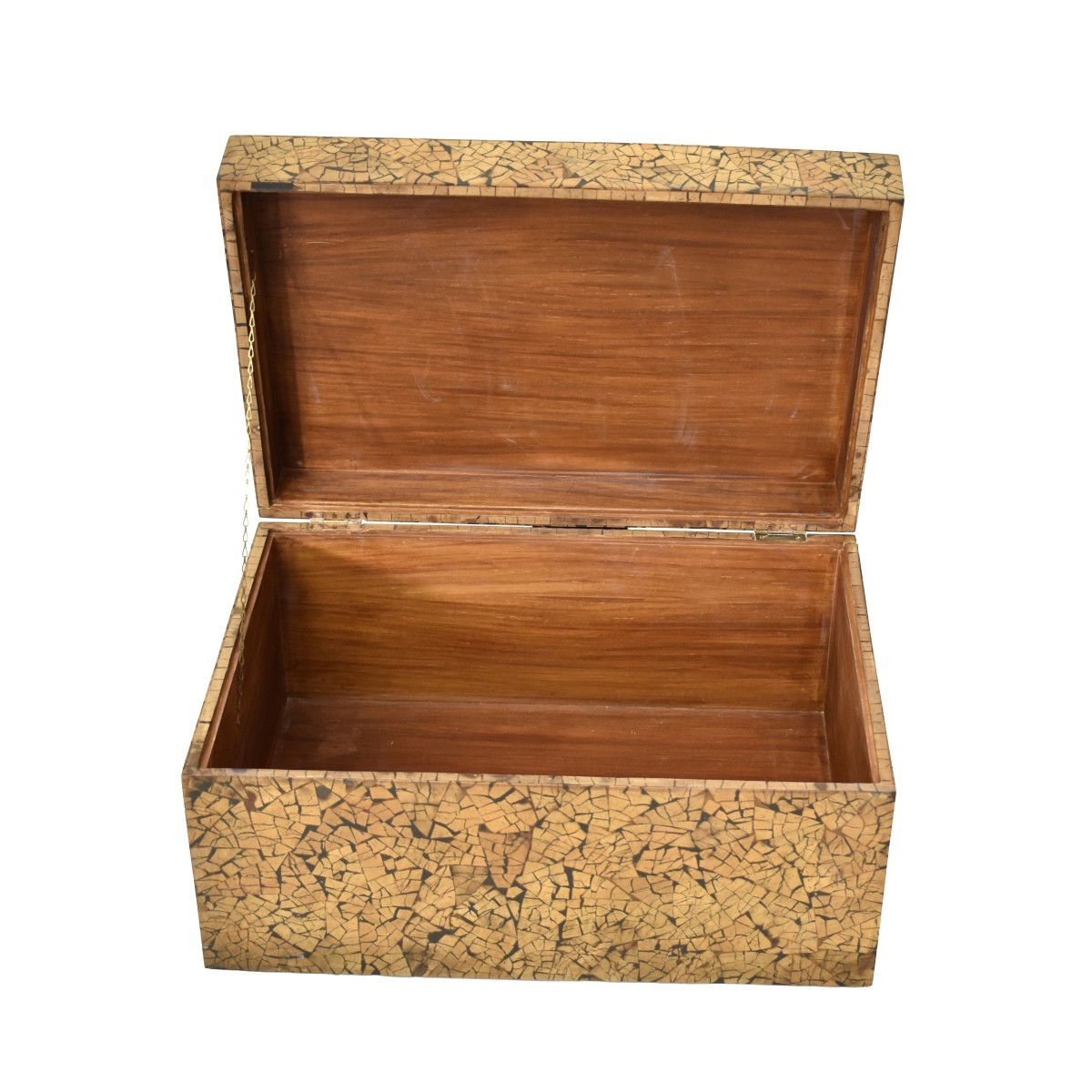 Vintage Painted Teak Storage Box