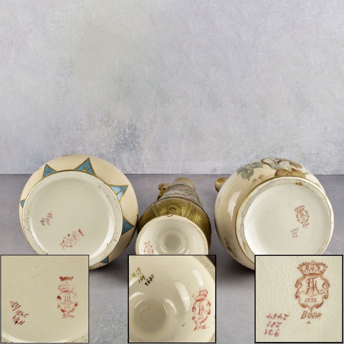 Antique Royal Bonn Porcelain Pieces