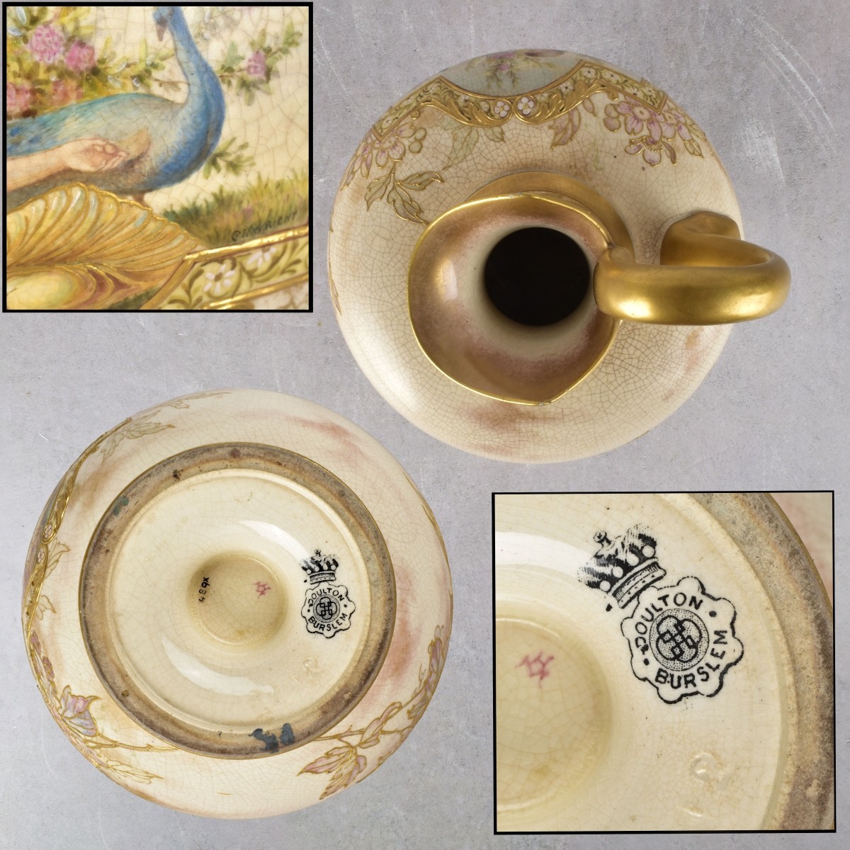 Antique Hand Painted Doulton Burslem Pitcher