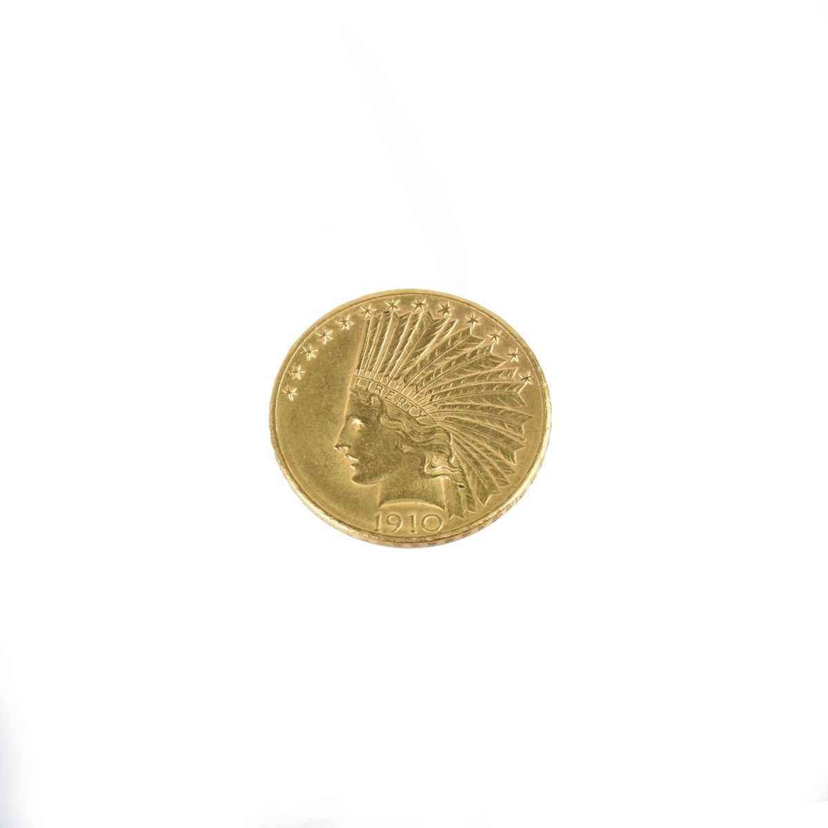 1910-D US $10 Indian Gold Eagle Coin