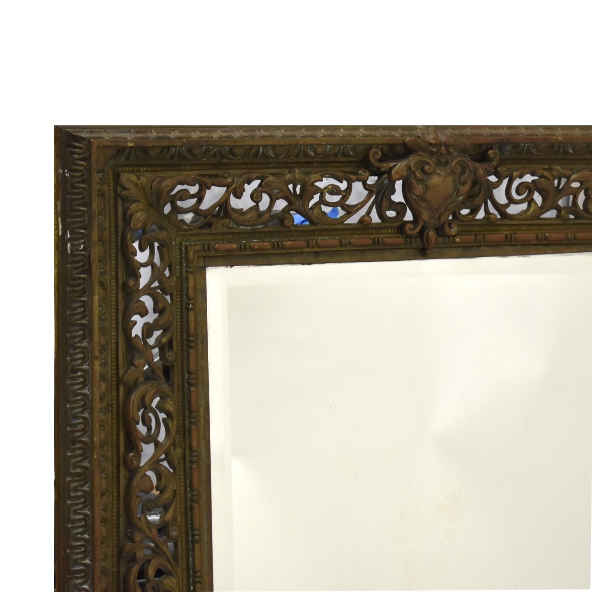 Antique Heavy Bronze Wall Mirror