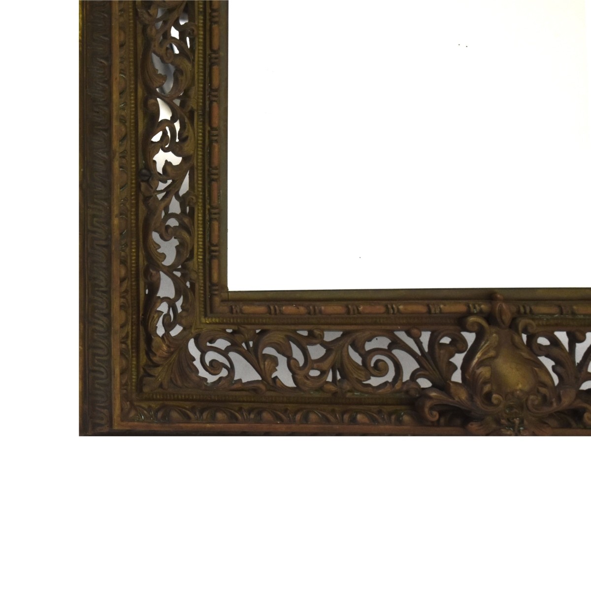 Antique Heavy Bronze Wall Mirror