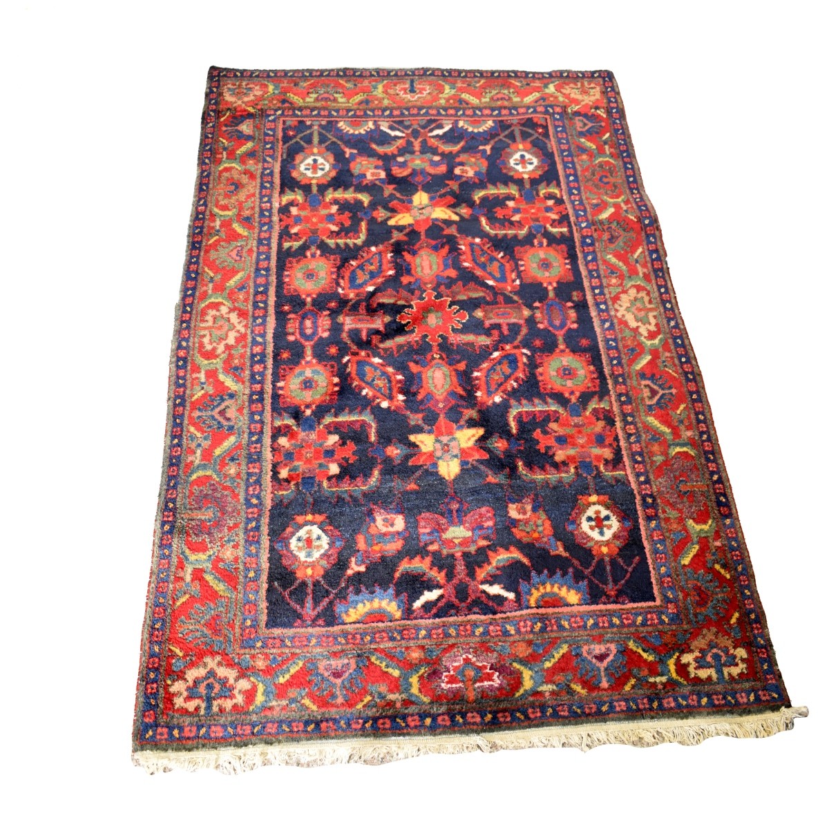 Semi-antique Persian Hamadan Wool Rug