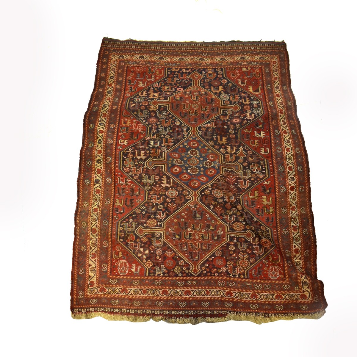 Antique Iranian Shiraz Wool Rug