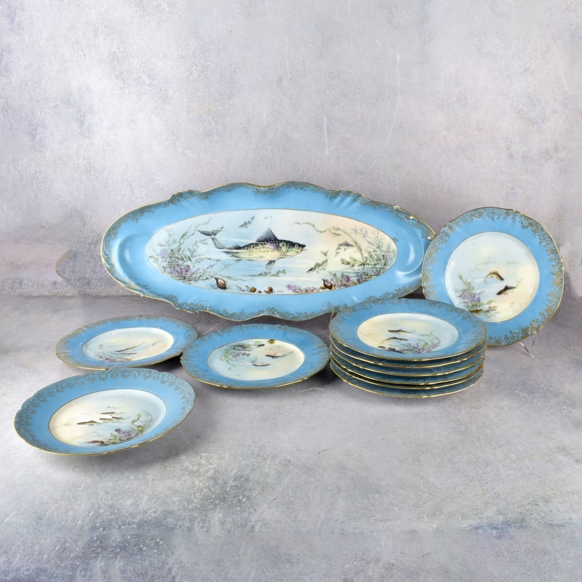 Haviland Limoges Porcelain Fish Service