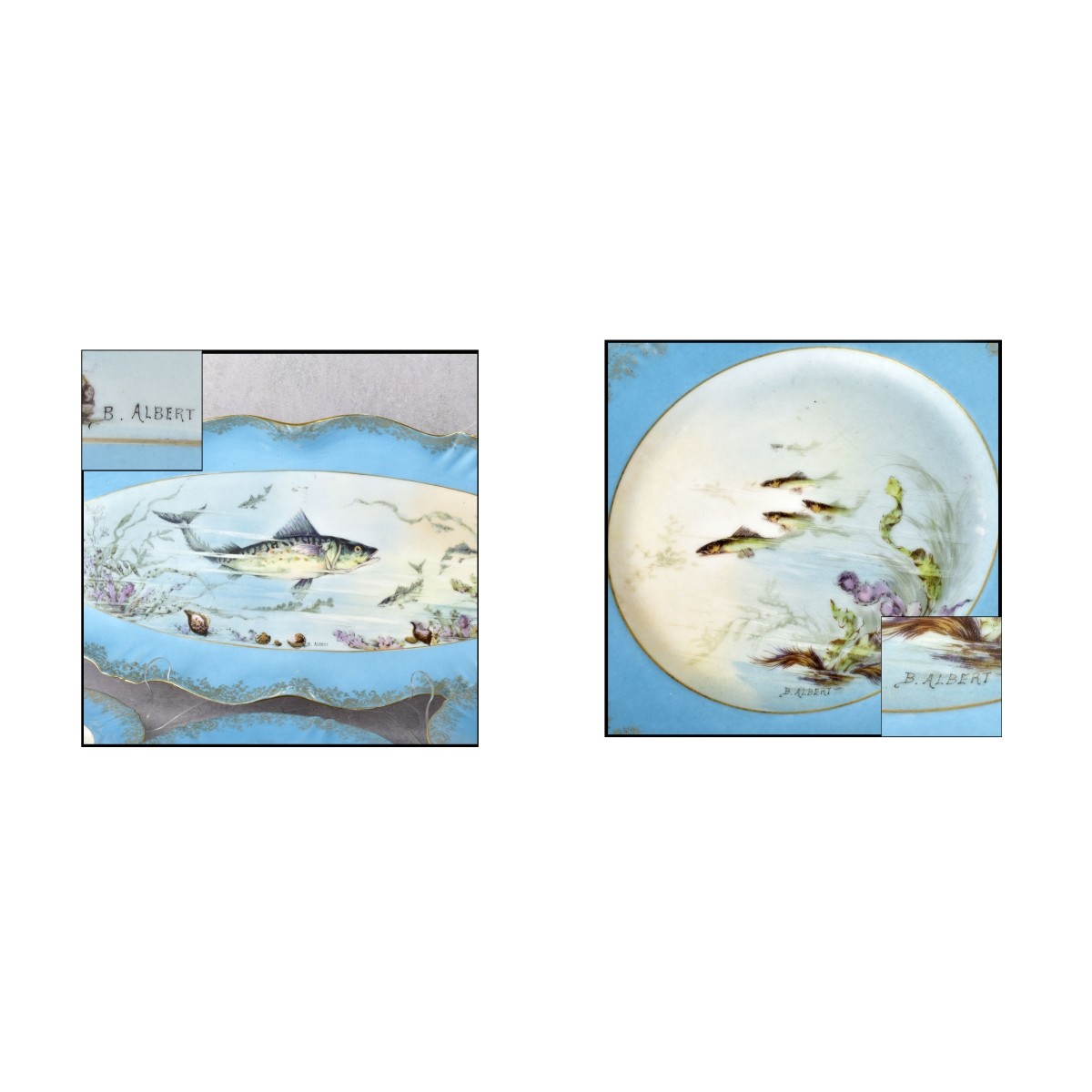 Haviland Limoges Porcelain Fish Service
