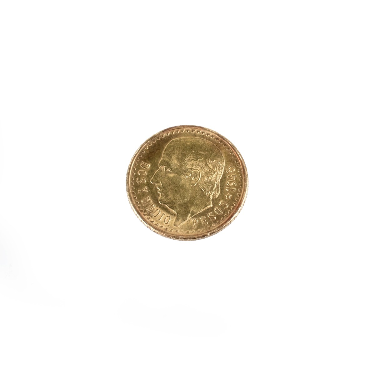 1945 Mexican 2-1/2 Pesos Gold Coin