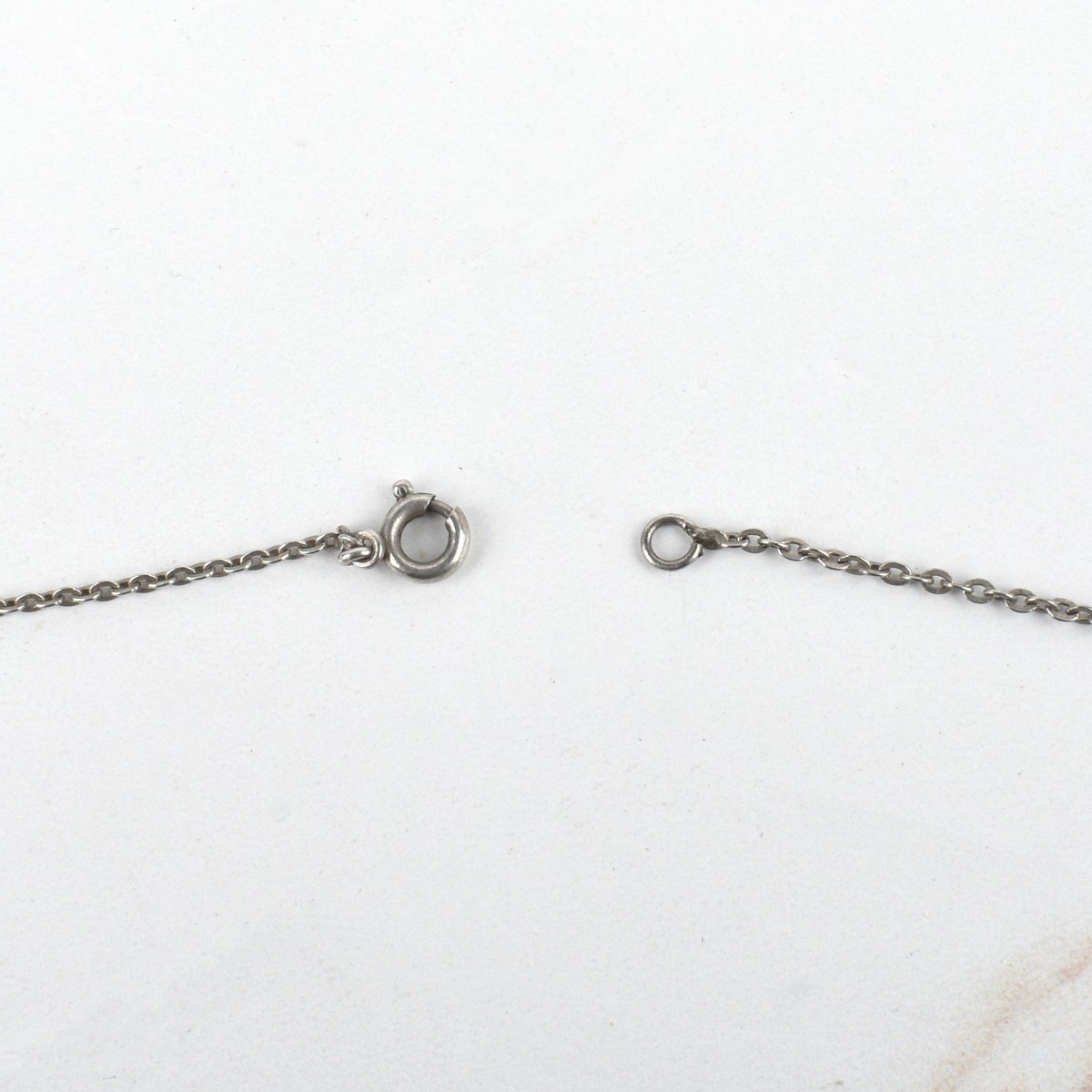 Diamond, Sapphire and Silver Necklace