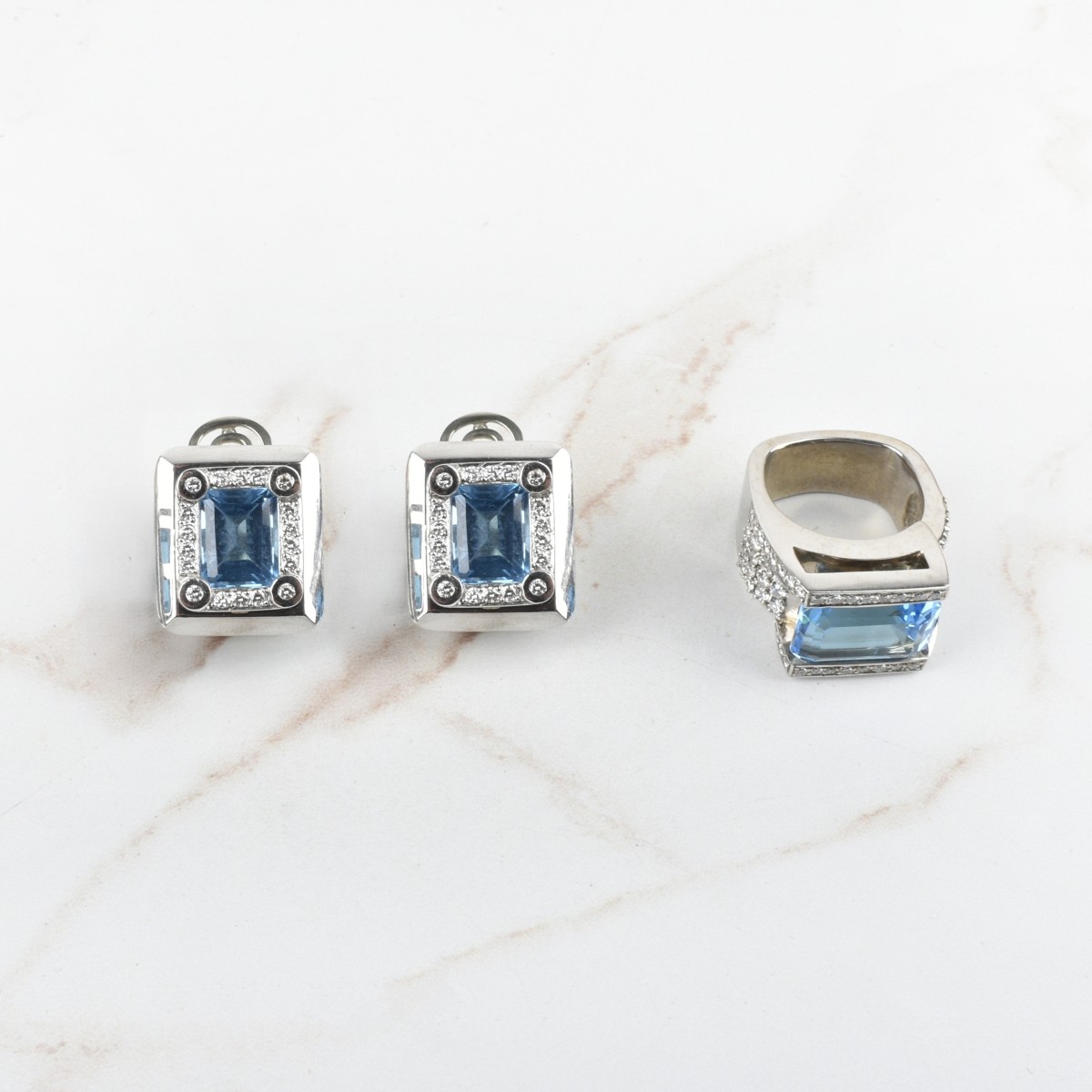 Topaz, Diamond and 14K Suite