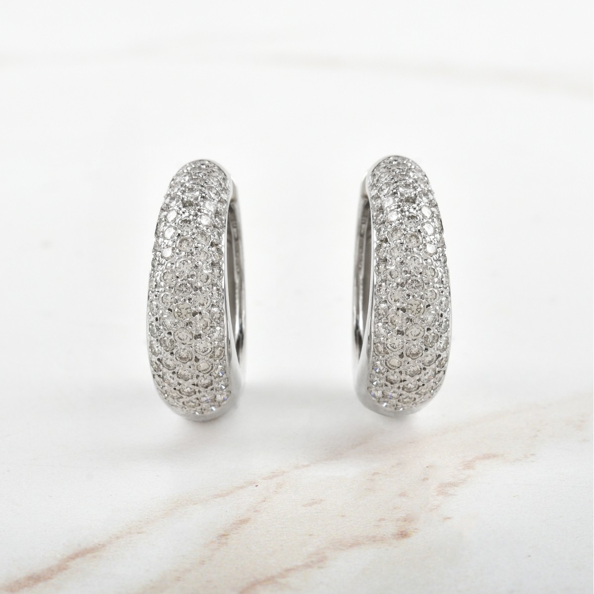 Diamond and 14K Earrings