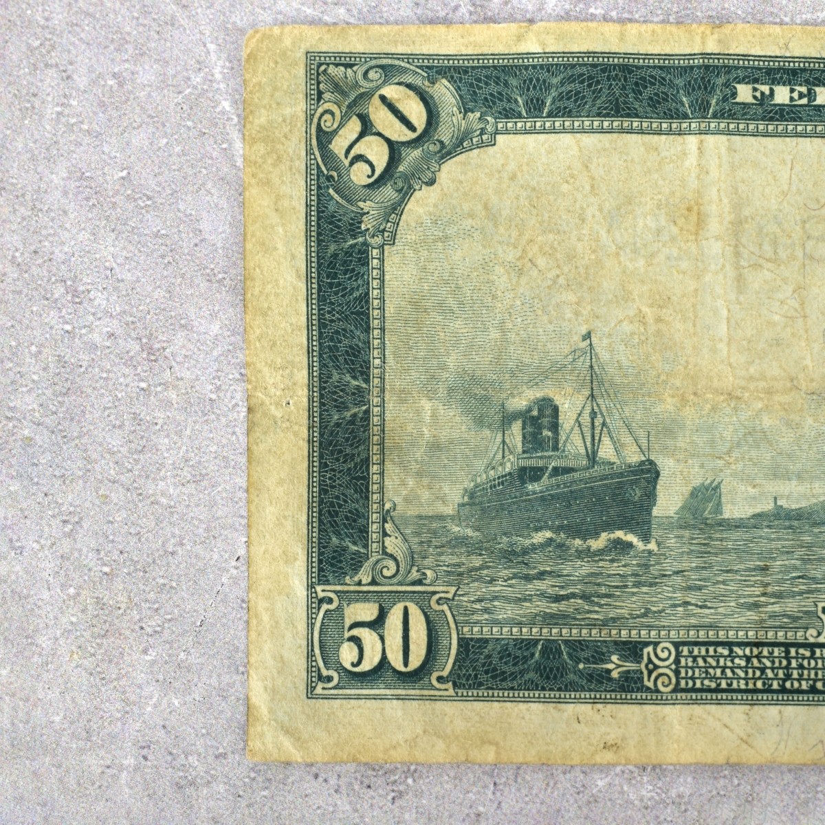 1914 US $50 Federal Reserve Note