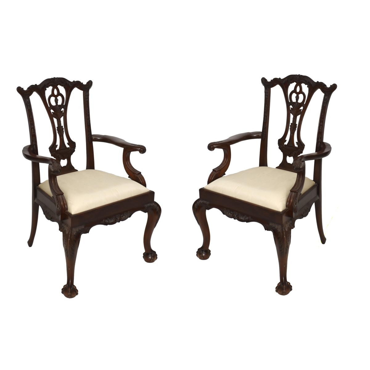 Chippendale Style Mahogany Chairs