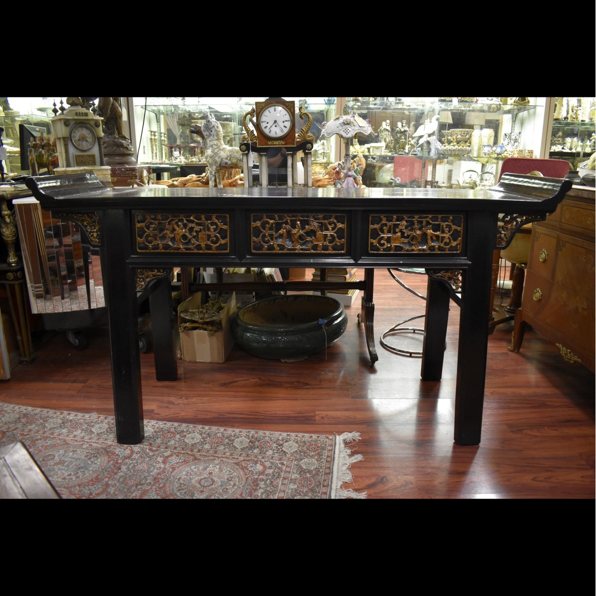 Chinese Black Painted Altar Table