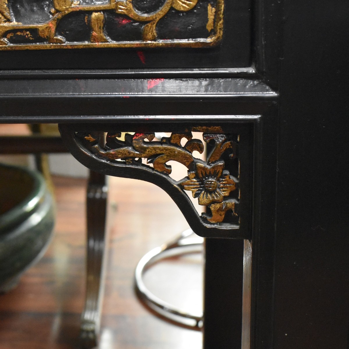 Chinese Black Painted Altar Table