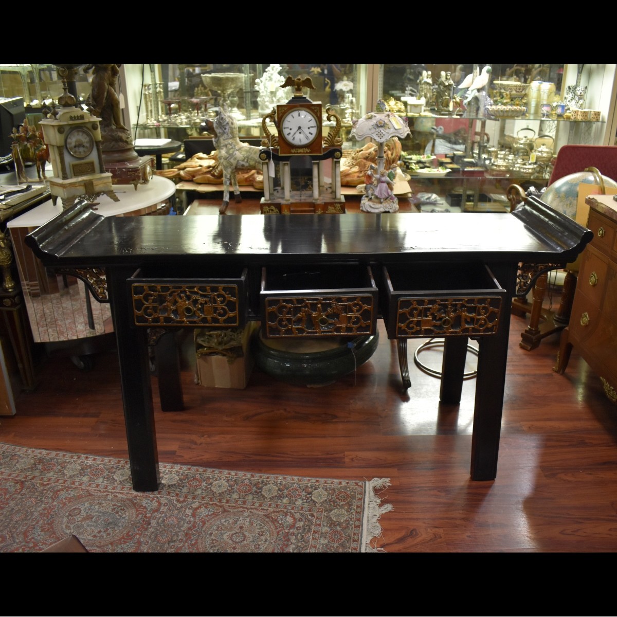 Chinese Black Painted Altar Table