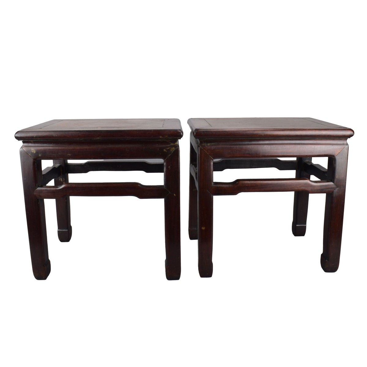 Pair of Chinese Hardwood Benches