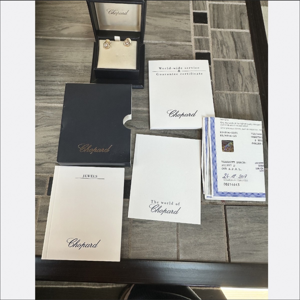 Chopard Diamond and 18K Ear Studs