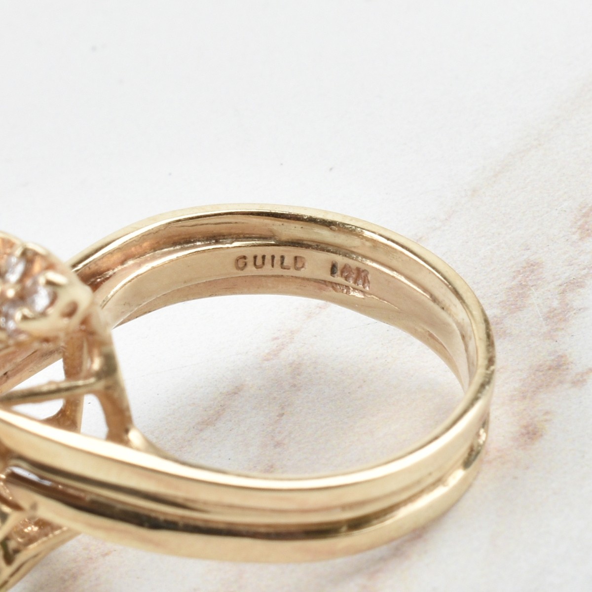 Diamond, Emerald and 14K Ring