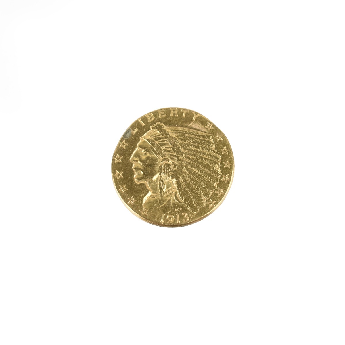 1913 US $2-1/2 Indian Head Gold Coin
