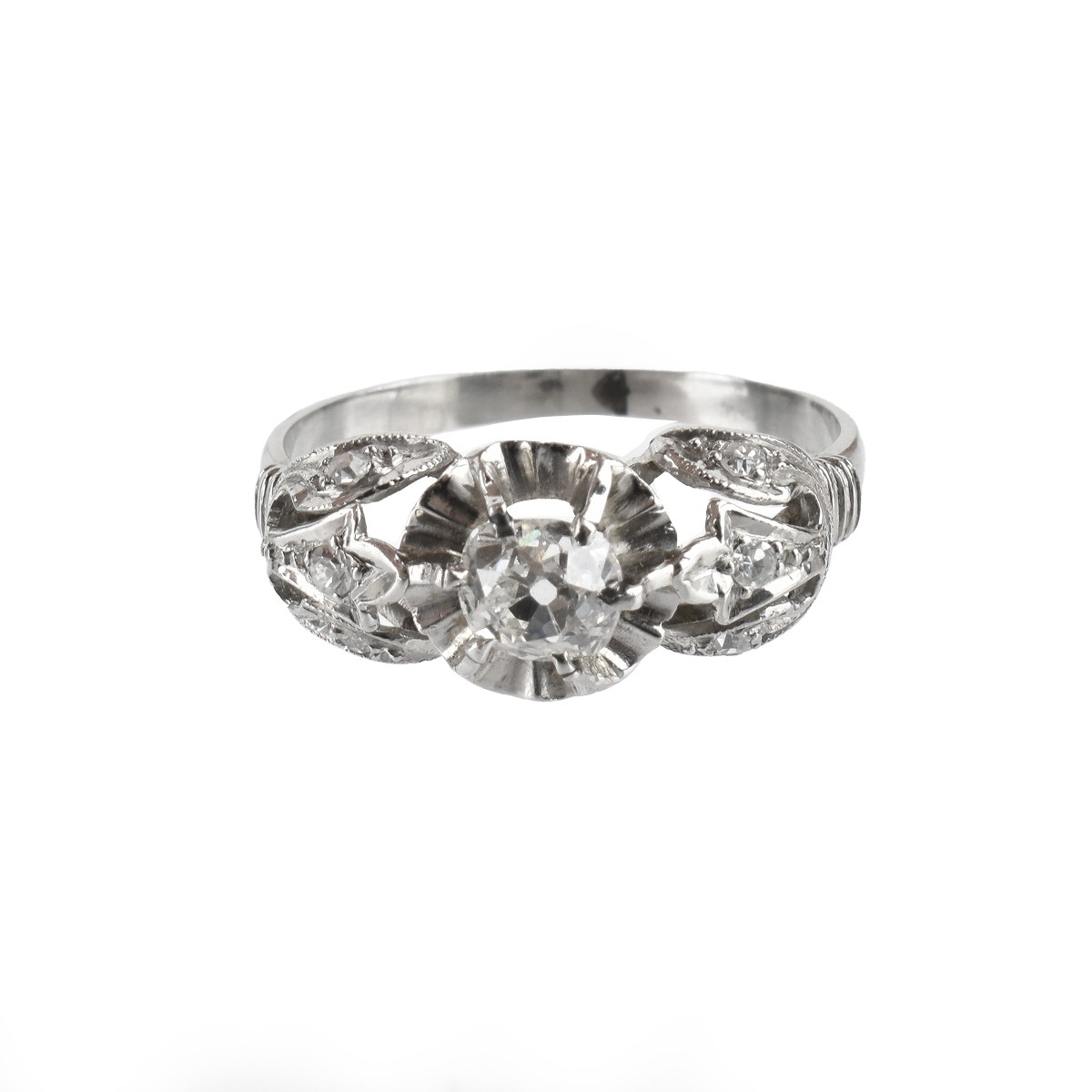 Diamond and Platinum Ring
