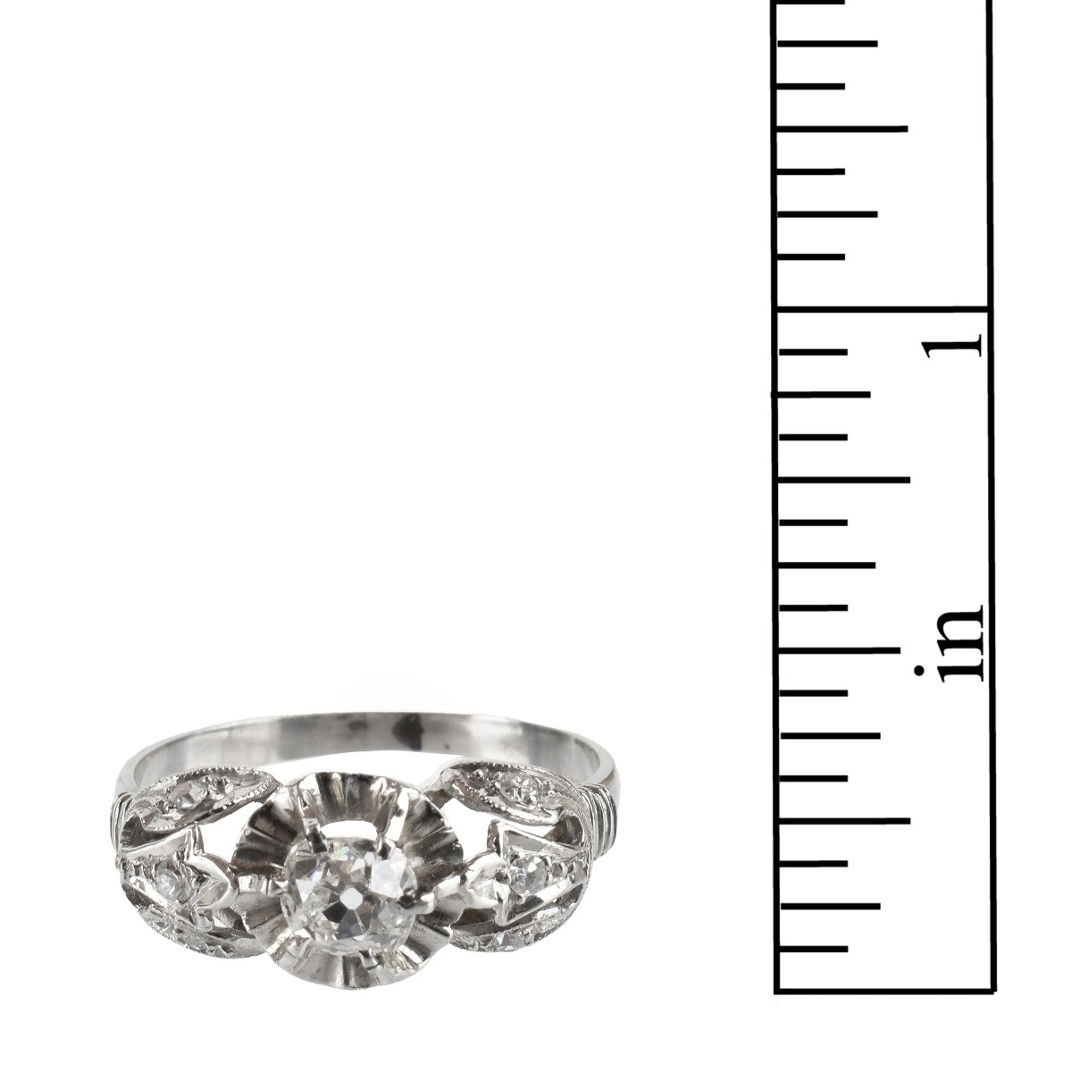 Diamond and Platinum Ring