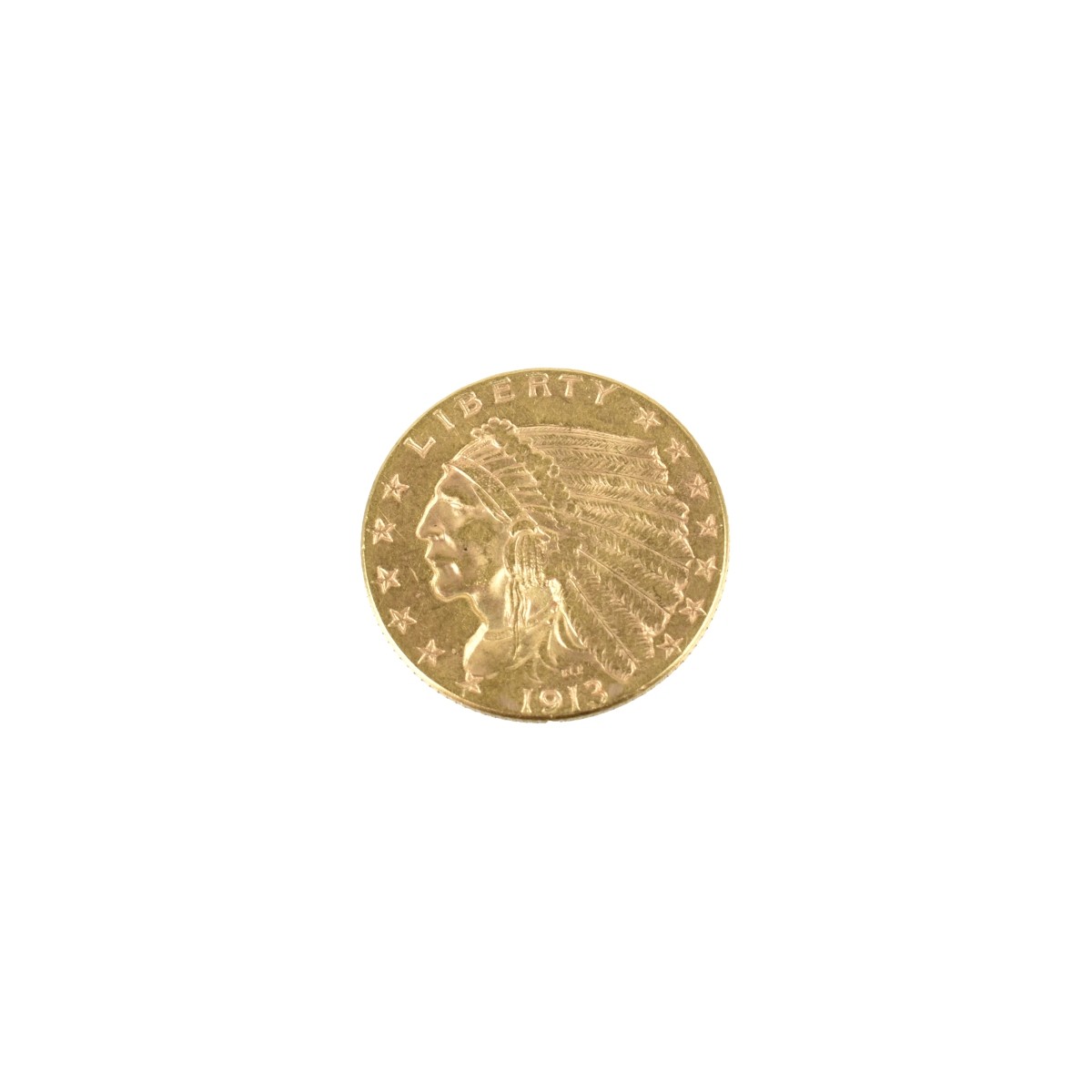 1913 US $2-1/2 Indian Head Gold Coin