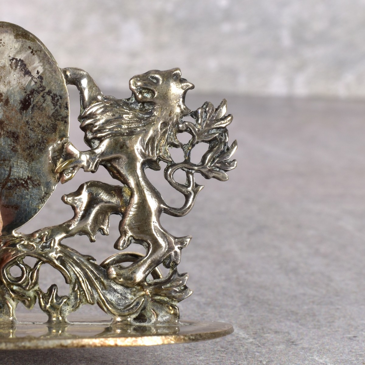 Gump's Sillver Plated Lion Place Card Holders