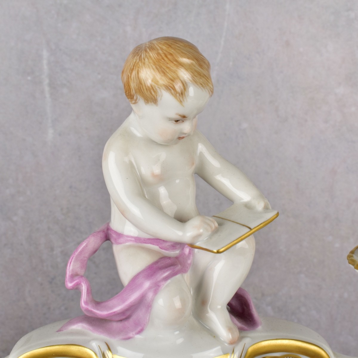 KPM German Porcelain Putti Candelabra