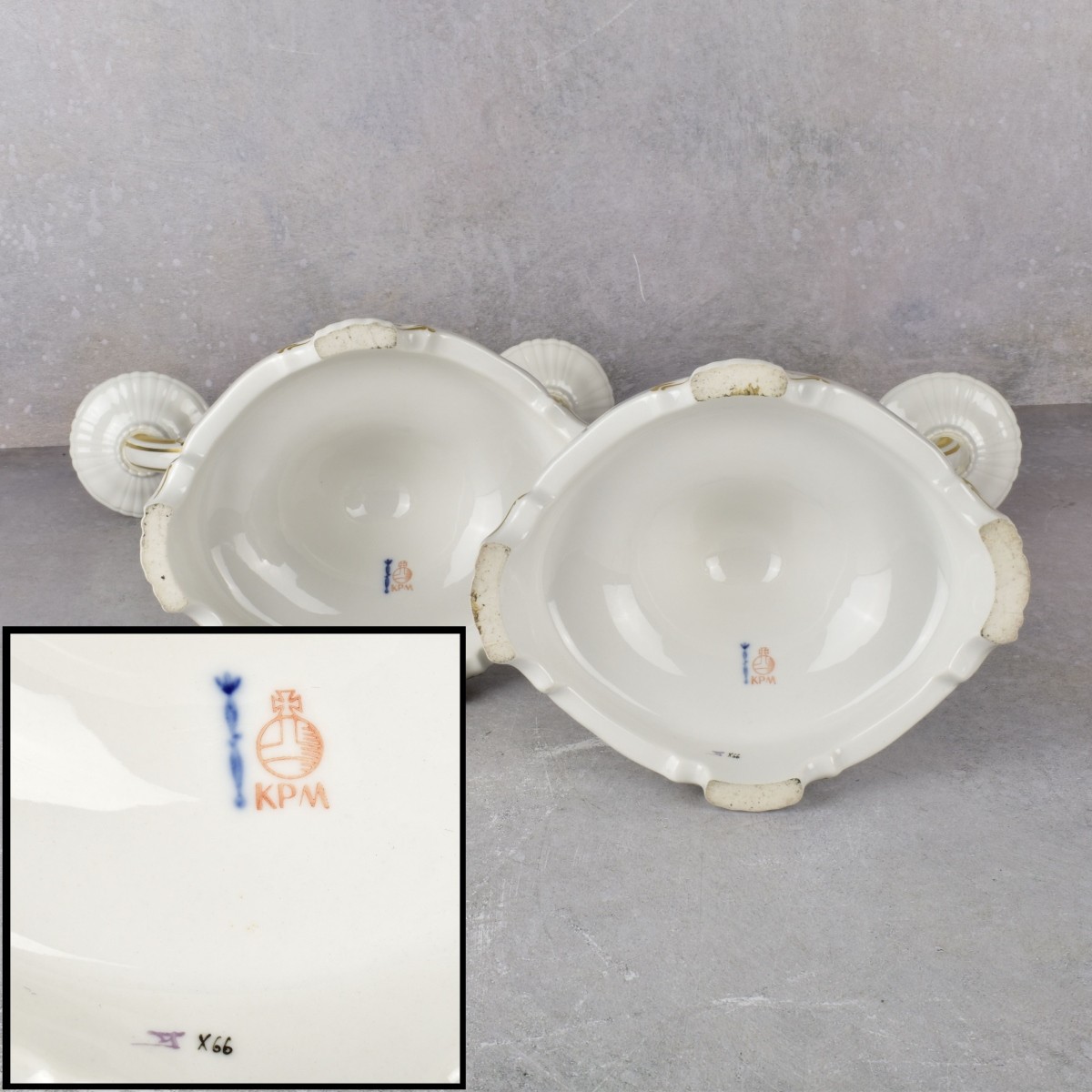 KPM German Porcelain Putti Candelabra