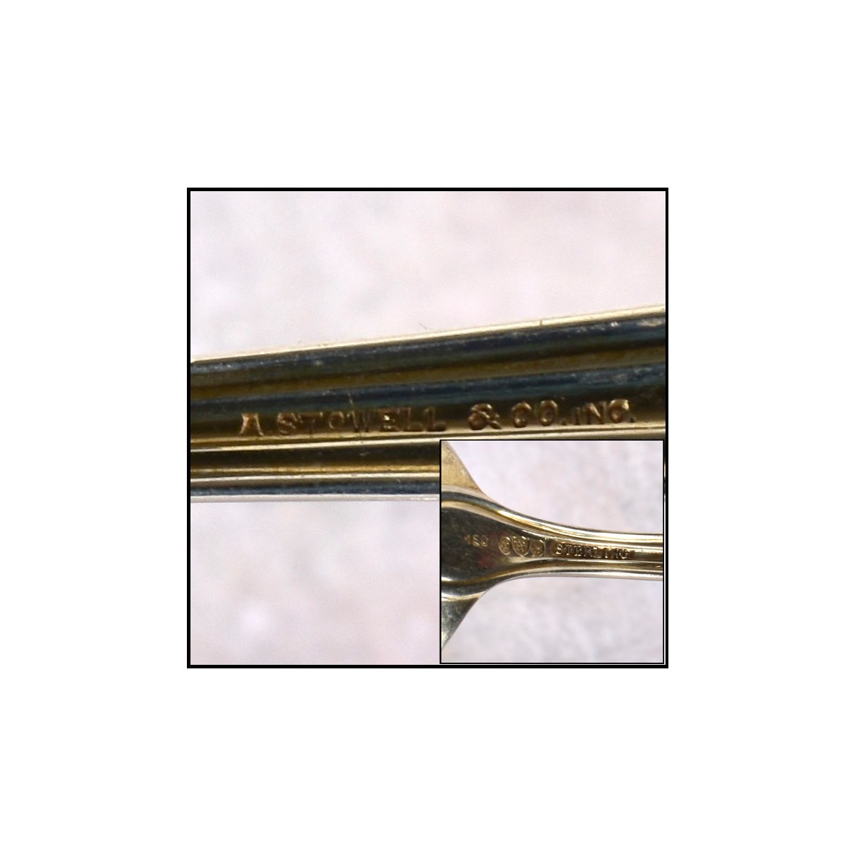 A. Stowle Sterling Silver Monogrammed Teaspoons